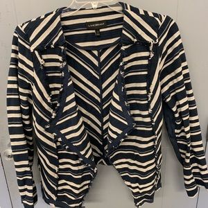 Lane Bryant navy fretted blazer